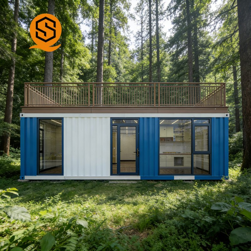 Prefabricated Container Vacation Homes Compact Two-Bedroom Mountain Villas Temporary Accommodations for Tourist Attractions