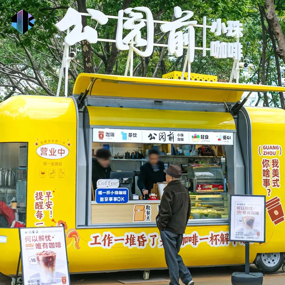 Customized Camping Fully Equipped with a Kitchen, for Barbecuing Food, Trailer