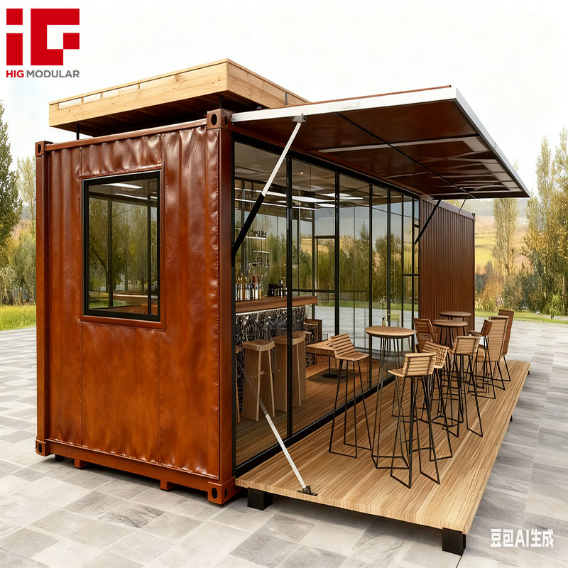 Low Price 20FT 40FT Coffee Kiosk Shipping Container Cafe Outdoor Bar Container Restaurant with Kitchen Prefab Expandable Container Coffee Shop