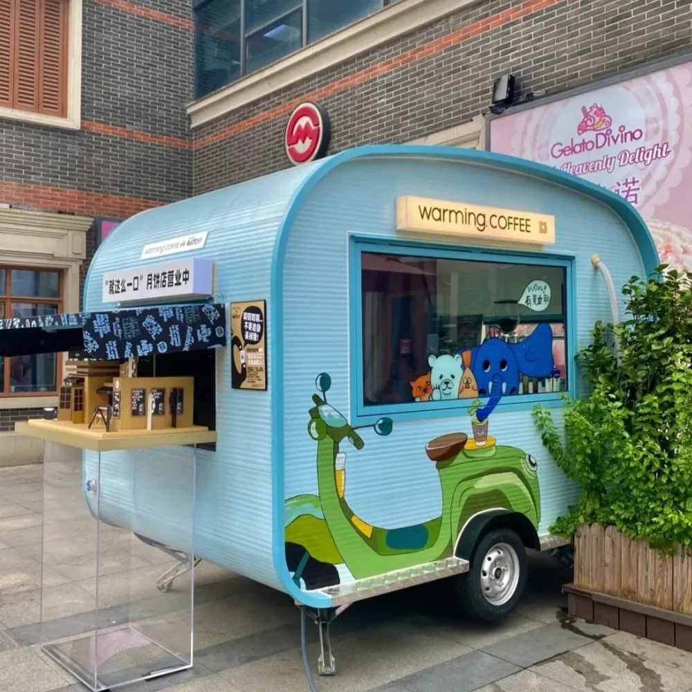 Customized Mobile Food Trailer Pizza Prefabricated Coffee Cart Food Truck