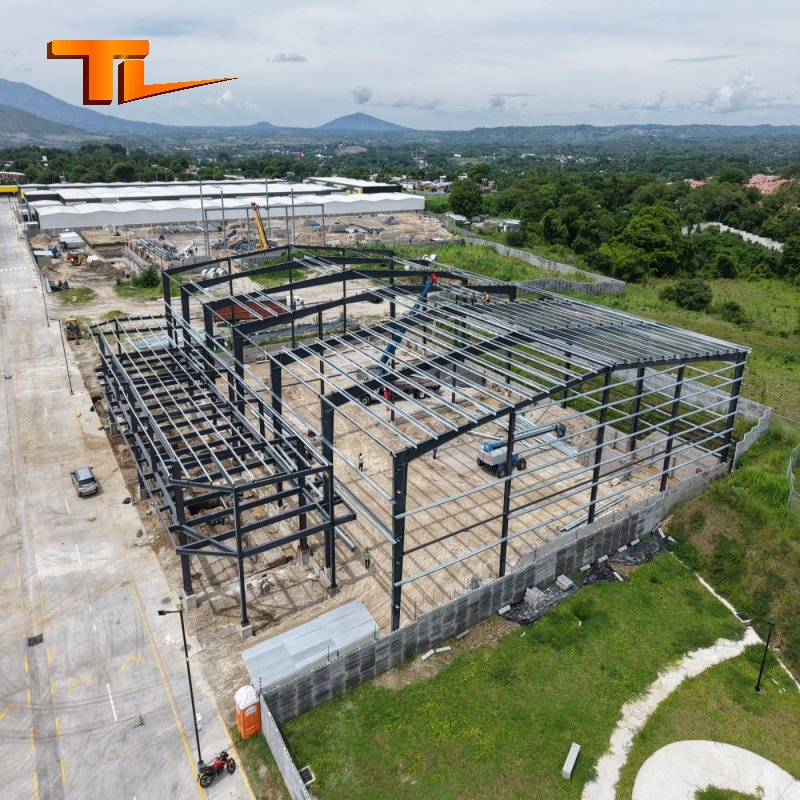 Construcción de naves industriales con vigas H de acero prefabricadas para almacenes y talleres, estructura de acero para almacenes