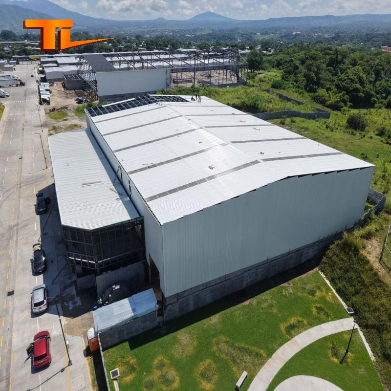 Construcción de naves industriales con vigas H de acero prefabricadas para almacenes y talleres, estructura de acero para almacenes