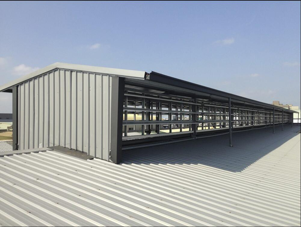 Estructura de acero ligero para almacén y taller con certificación de ventilación