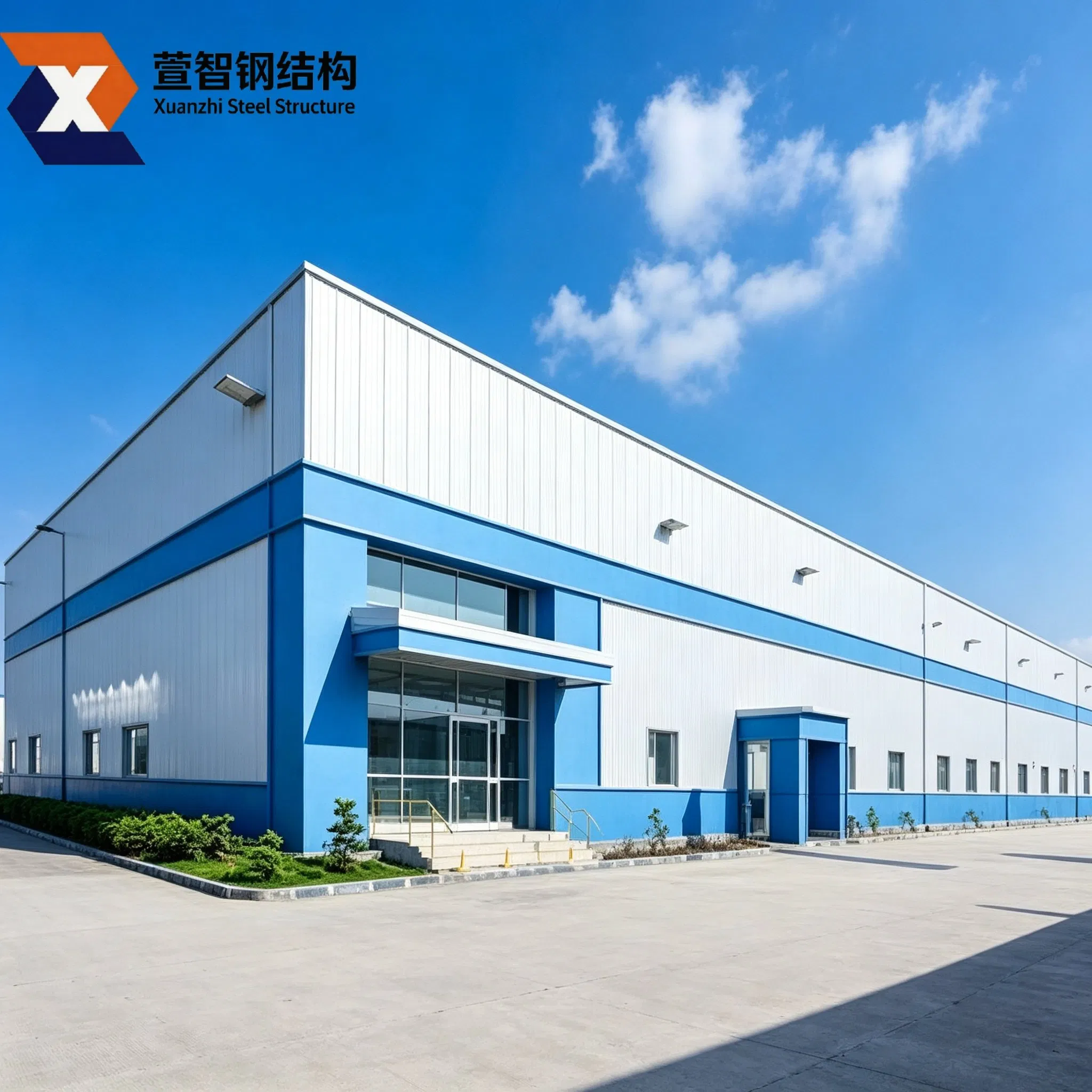 Diseño de edificios de estructura de acero prefabricada ligera de la industria, precio por kg de equipos de construcción de estructuras de acero para almacenes industriales