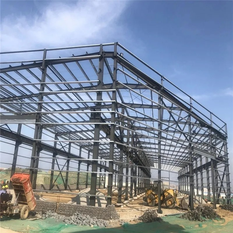 Fábrica de cobertizos de acero ligero de China, estructura de almacén de metal