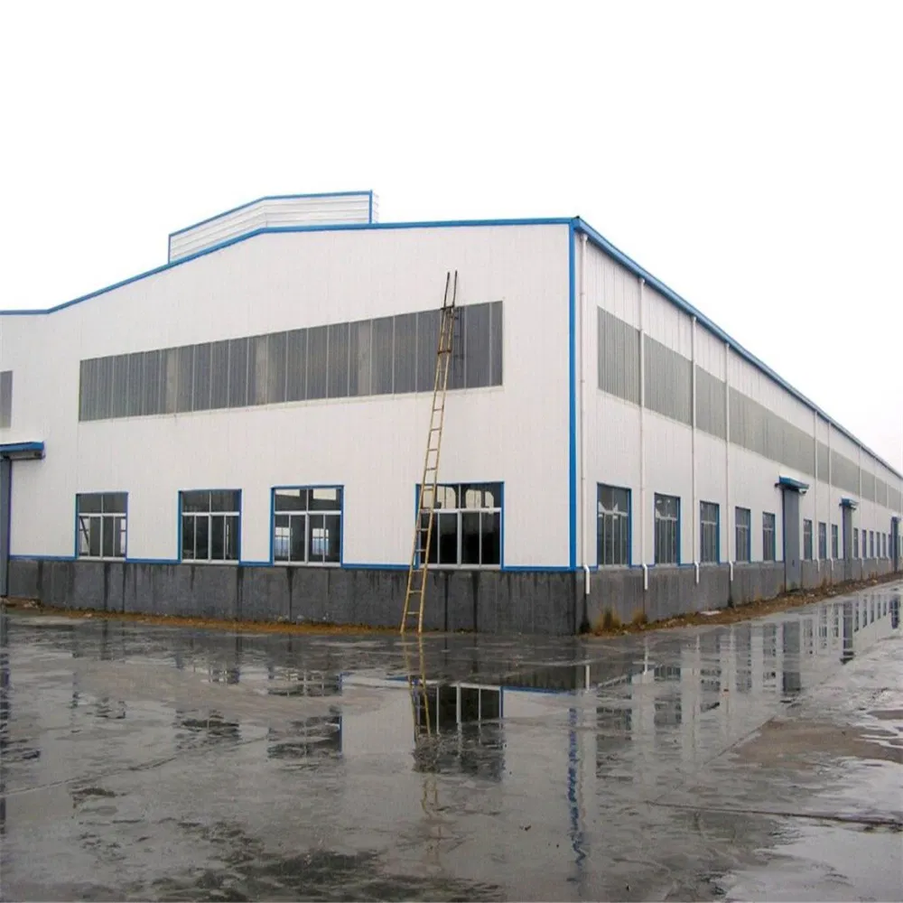 Diseño de construcción de largo alcance de fácil ensamblaje, cobertizo prefabricado de acero galvanizado, edificio de estructura de acero industrial, almacén de estructura de acero ligero prefabricado