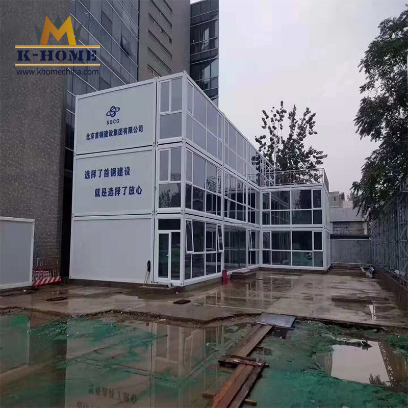 Oficina modular portátil de construcción personalizada de varios pisos desmontable