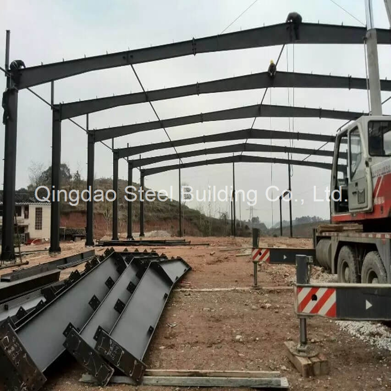 Edificio de taller de estructura de acero prefabricada personalizada, almacén de estructura de acero industrial