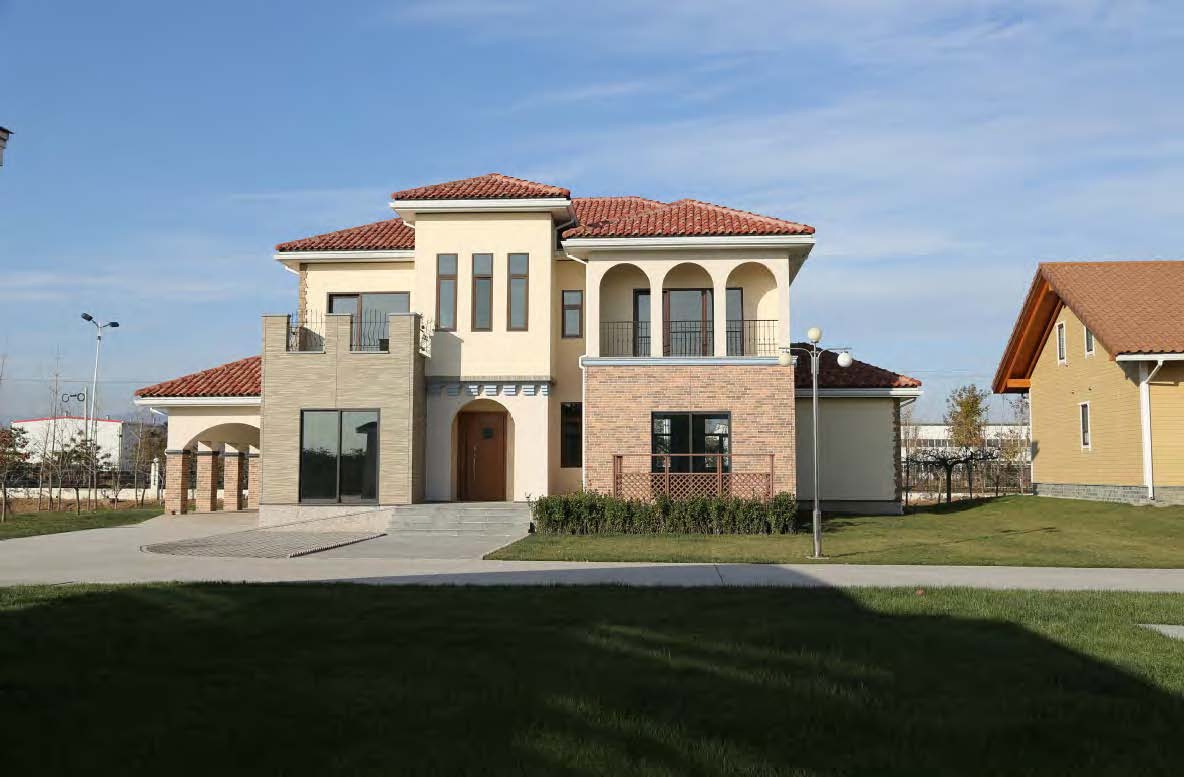 Villa prefabricada de estructura de acero ligero estilo toscano