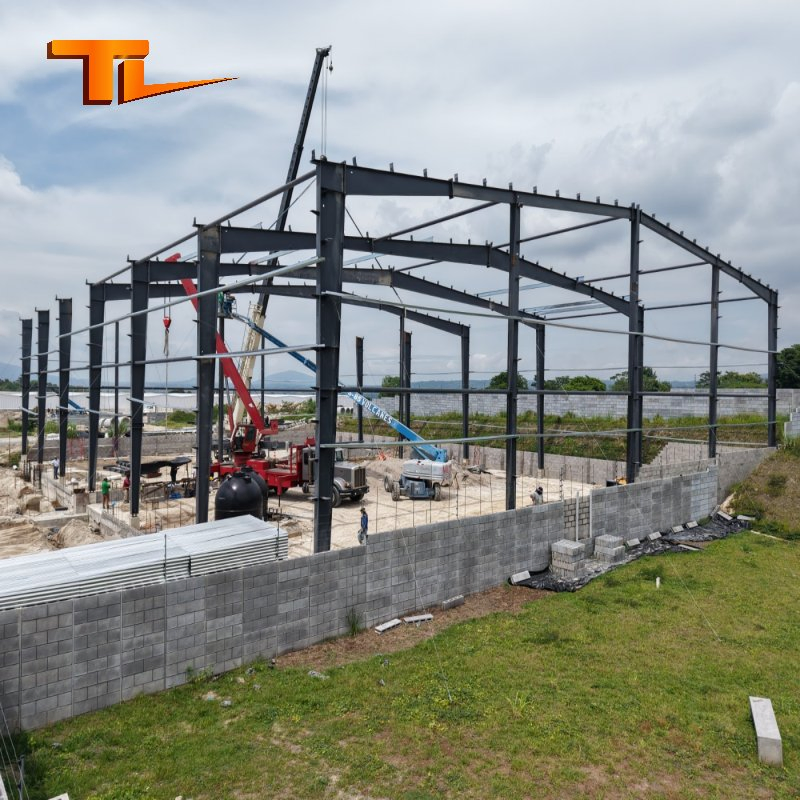 Construcción de naves industriales con vigas H de acero prefabricadas para almacenes y talleres, estructura de acero para almacenes