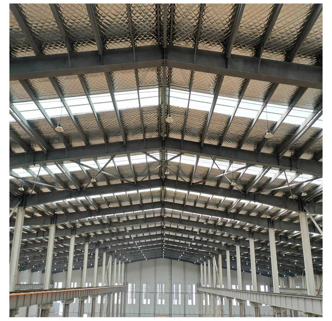 Edificio industrial de almacén y taller de estructura de acero prefabricada certificada CE