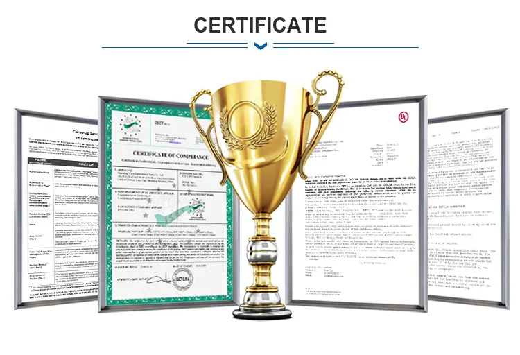 Certificaciones y patentes del producto