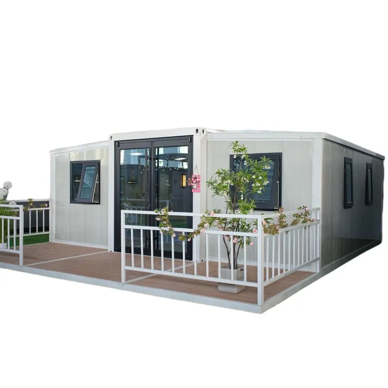 Personalizar Diseño 20/40FT Casa Temporal Plegable Modular de Metal Expandible de Paquete Plano Almacén Prefabricado de Lujo Móvil Moderna Casa Contenedor Prefab