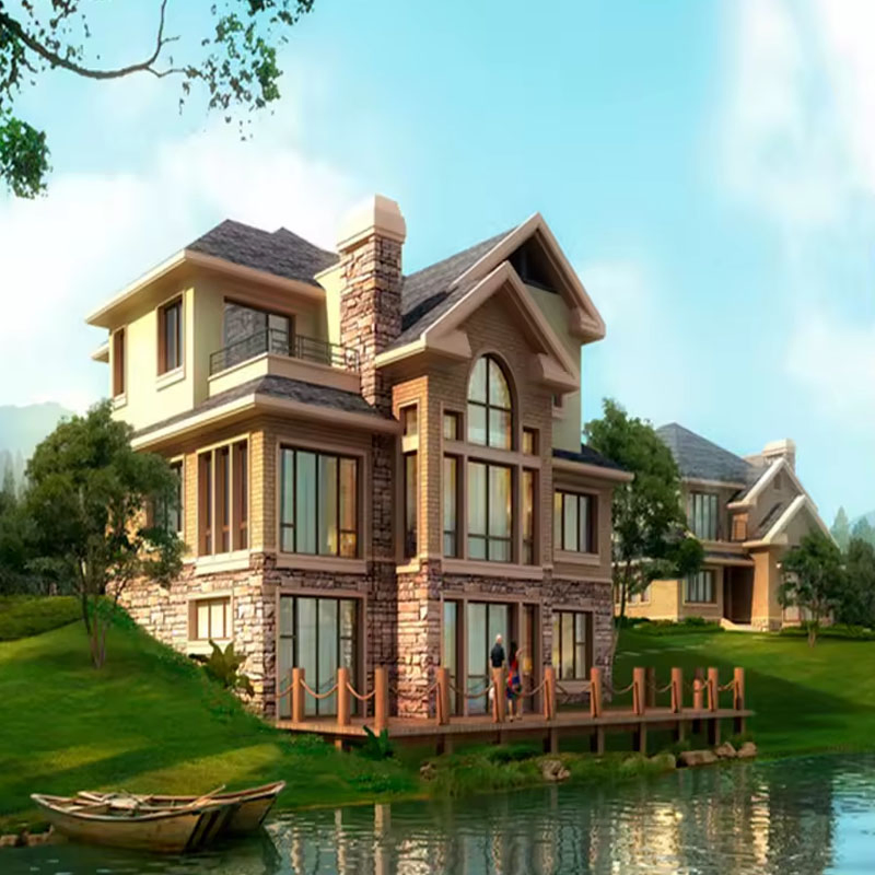 Panel Sándwich EPS Prefabricado Edificio Modular de Lujo Villa de Acero Ligero para Casa Prefabricada
