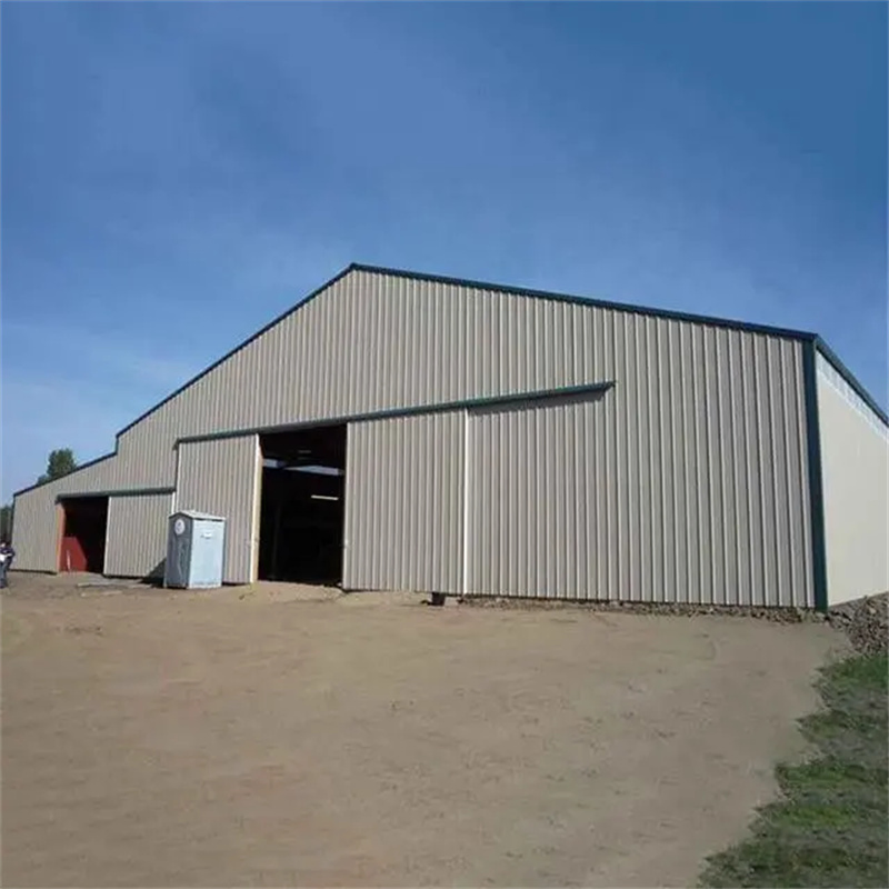 Diseño de construcción de largo alcance de fácil ensamblaje, cobertizo prefabricado de acero galvanizado, edificio de estructura de acero industrial, almacén de estructura de acero ligero prefabricado