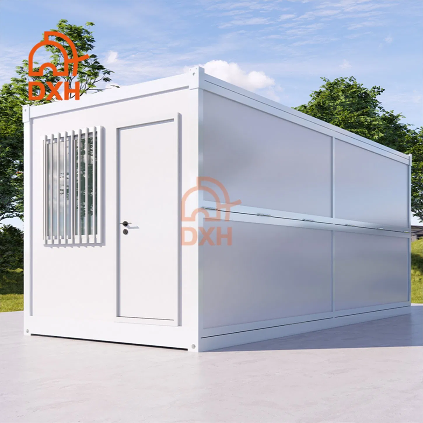 Campamento de refugiados prefabricado Daxiang Construcción Campamento minero Sala de energía plegable Alquiler Casa contenedor plegable de 2 planta Casa prefabricada plegable de 2 planta