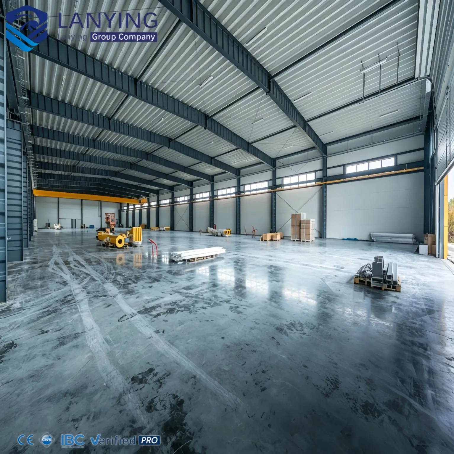 Certificado CE Estructura de Acero Prefabricada Almacén Taller de Almacenamiento Frío Diseño de Edificio Industrial