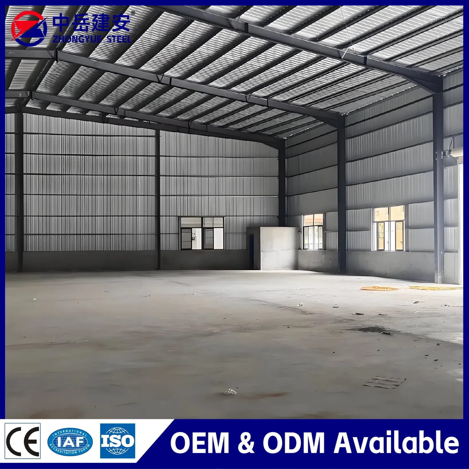 Estructura de acero industrial almacén modular cobertizo de metal para logística de fábrica