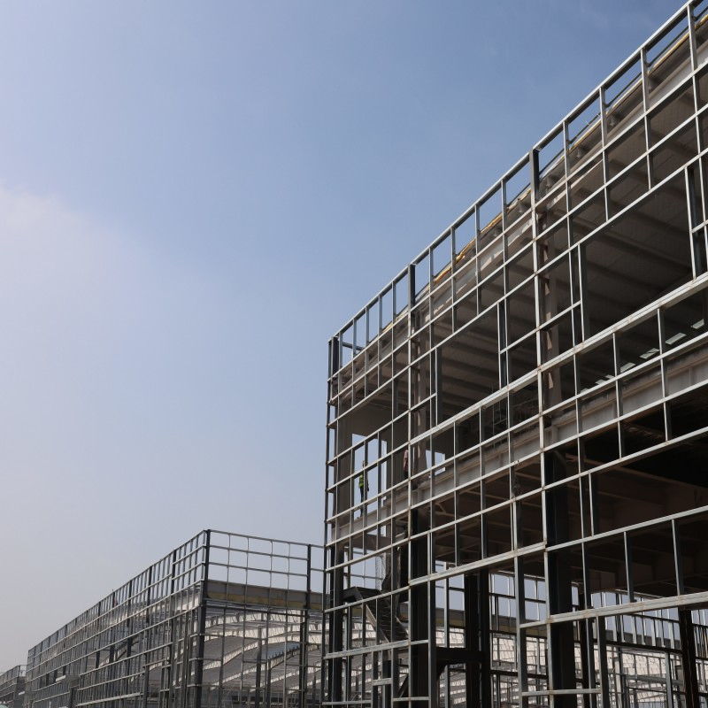 Planta de procesamiento Torre de oficinas comerciales con diseño de múltiples pisos Casa de oficinas de acero prefabricado