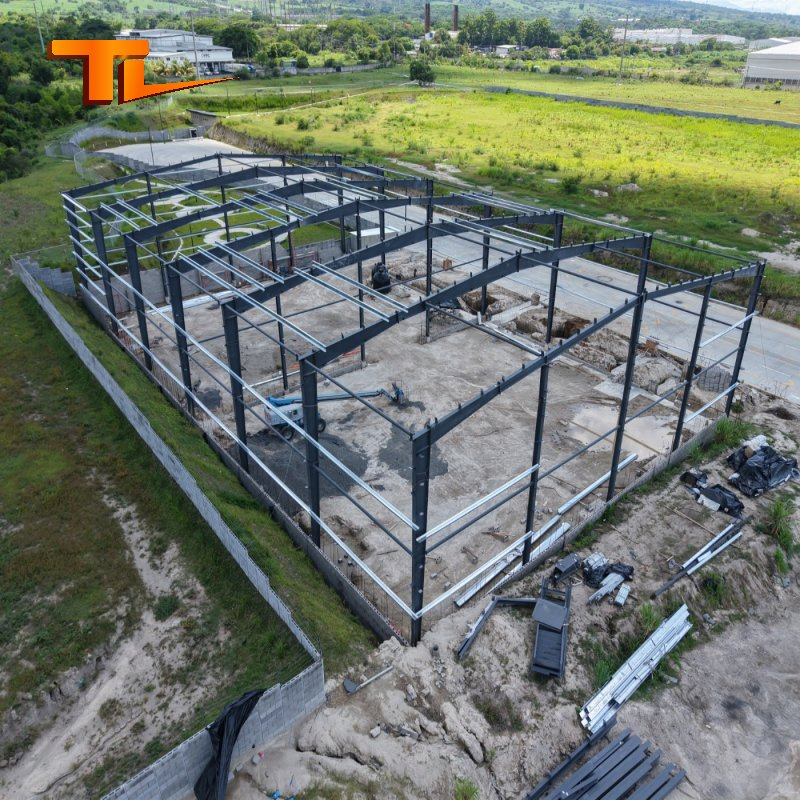 Construcción de naves industriales con vigas H de acero prefabricadas para almacenes y talleres, estructura de acero para almacenes