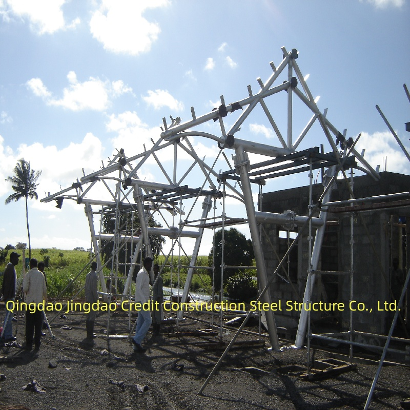 Estructura de acero ligero galvanizado material arquitectónico soporte metálico