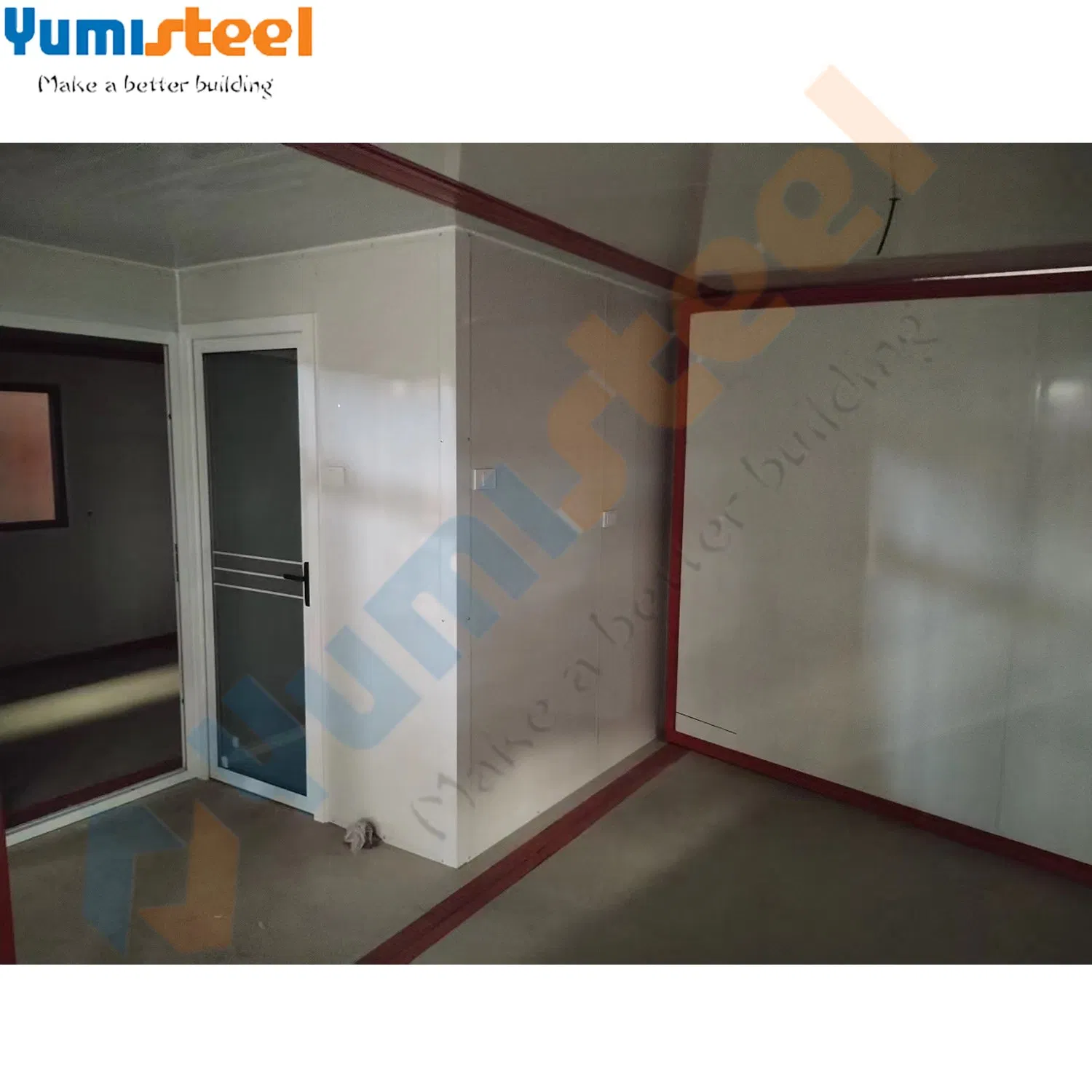 Edificio modular de acero prefabricado expandible móvil, casa pequeña prefabricada tipo villa