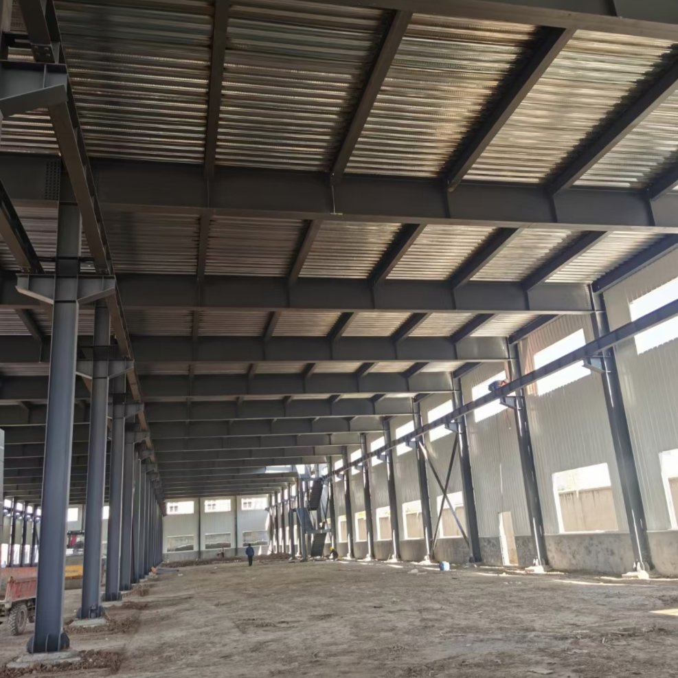 Estructura de acero industrial prefabricada de edificio ligero de marco portal
