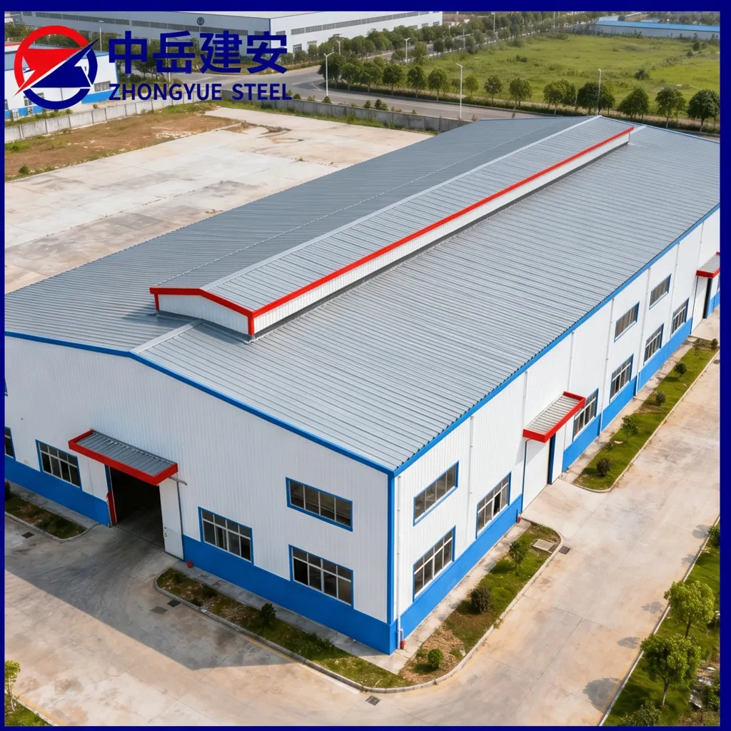 Estructura de acero edificio estilo industrial moderno con paneles sándwich duraderos para taller