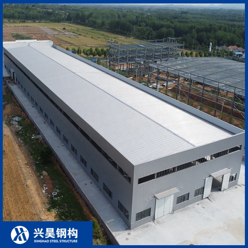 Estructura de acero ligera prefabricada moderna Q235 para almacén comercial y centro logístico