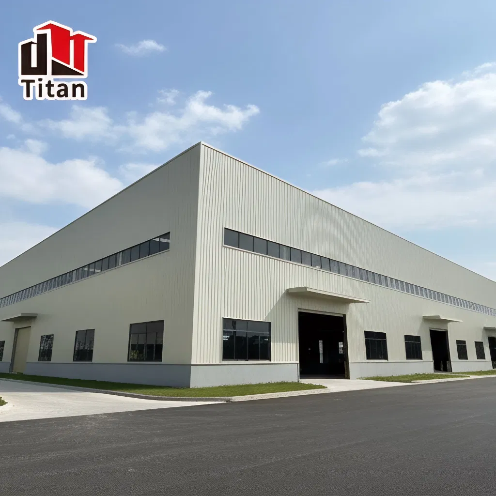 Estructura de acero prefabricada rígida de gran resistencia, duradera y anticorrosiva para almacenes industriales de gran luz para almacenamiento de inventario en logística global