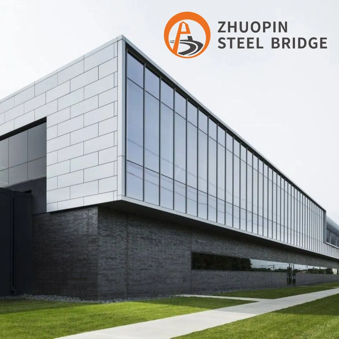 Edificio de acero pintado industrial / Taller de estructura de acero certificado por AWS / Planta de almacén de acero edificio de estructura de acero