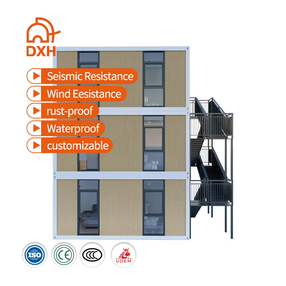 Unidades de dormitorio prefabricadas flexibles para una vivienda segura y elegante