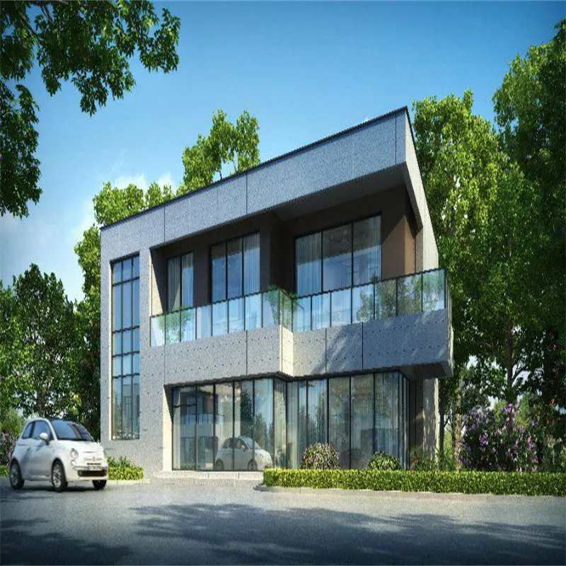 4 Dormitorios 2 Baños Villa de Estructura de Acero Prefabricada Personalizada