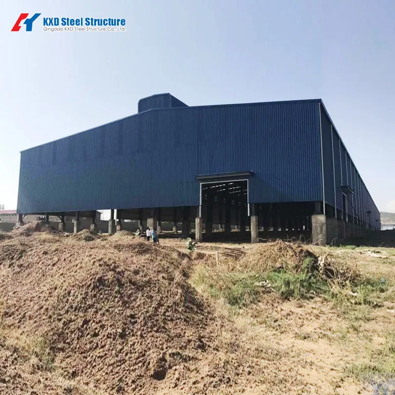 Estructura de acero ligero de marco portal para la construcción de fábricas y almacenes con grúa