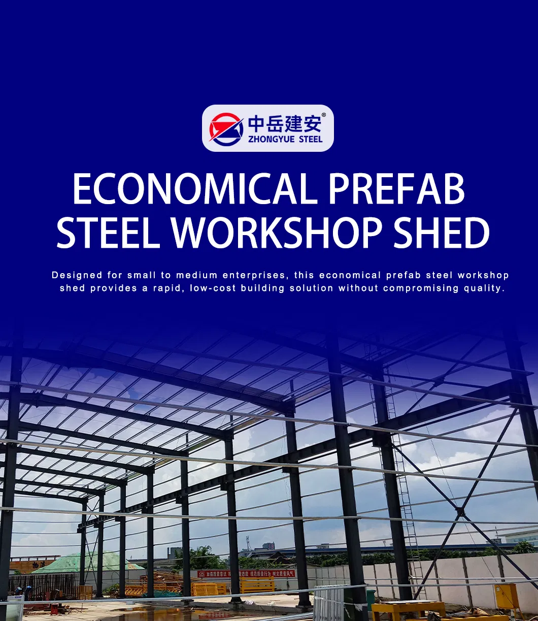 Estructura de acero industrial almacén modular cobertizo de metal para logística de fábrica