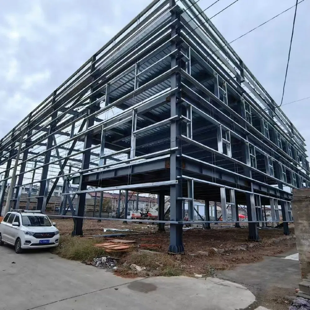 Edificio industrial de almacén y taller de estructura de acero prefabricada certificada CE