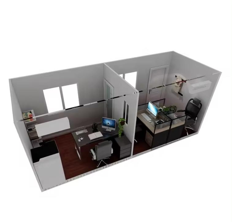 Casa prefabricada moderna y económica, estructura de acero atornillada, marco modular, casas modulares portátiles, casas transportables, casa contenedor, oficina contenedor