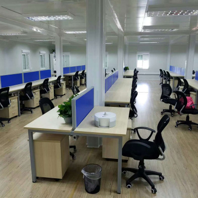 Oficina portátil fácil de instalar y plegable para uso temporal en áreas de construcción