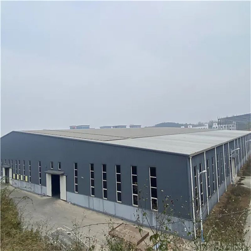 Diseño de construcción de largo alcance de fácil ensamblaje, cobertizo prefabricado de acero galvanizado, edificio de estructura de acero industrial, almacén de estructura de acero ligero prefabricado