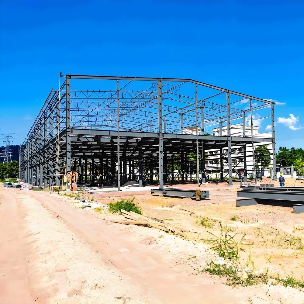 Construcción de Edificio de Estructura de Acero Prefabricado para Almacén, Taller Metálico, Edificio Prefabricado