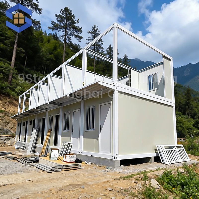 Casa de construcción portátil, oficina modular eficiente en contenedor para ingeniería municipal con partición de oficina