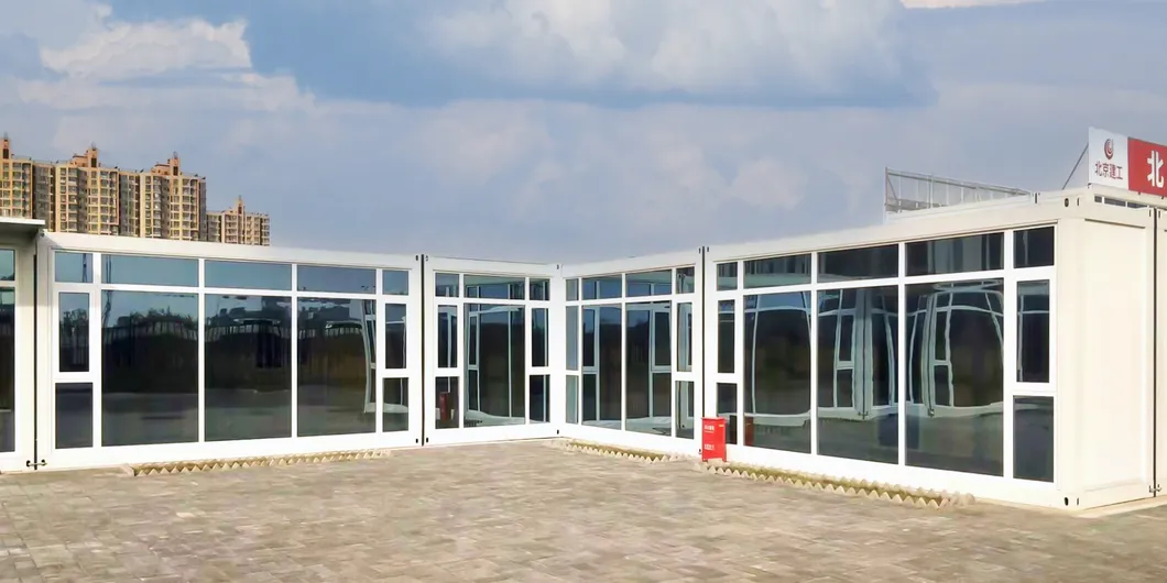 Oficina portátil fácil de instalar y plegable para uso temporal en áreas de construcción