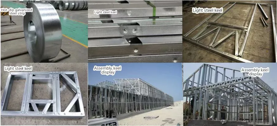 Villa de Acero Ligero de Una Sola Planta Casa Prefabricada Estilo de Personalización