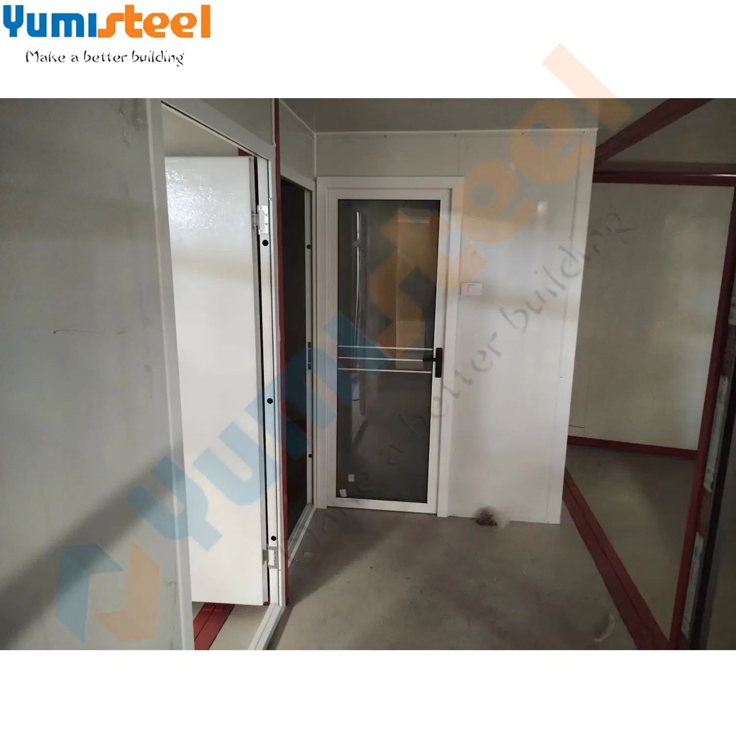 Edificio modular de acero prefabricado expandible móvil, casa pequeña prefabricada tipo villa