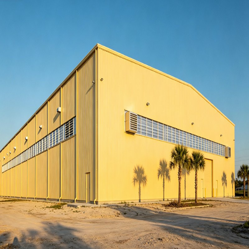 Taller de estructura de acero prefabricado impermeable de fácil montaje