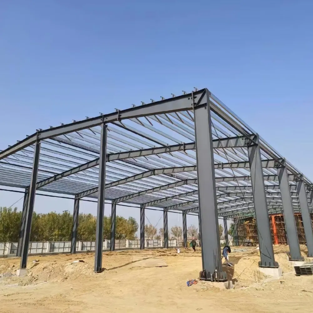 Edificio industrial de almacén y taller de estructura de acero prefabricada certificada CE