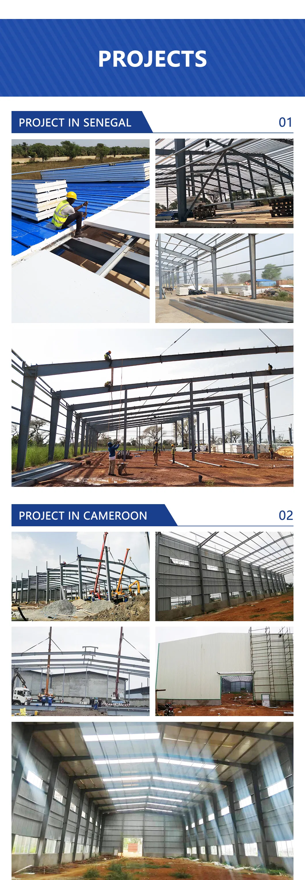 Estructura de Acero de Marco de Luz Casa de Estructura de Acero Enmarcado de Metal
