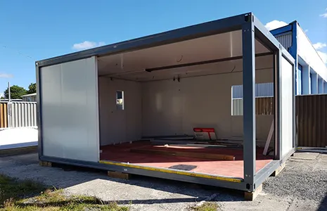 Oficina portátil fácil de instalar y plegable para uso temporal en áreas de construcción