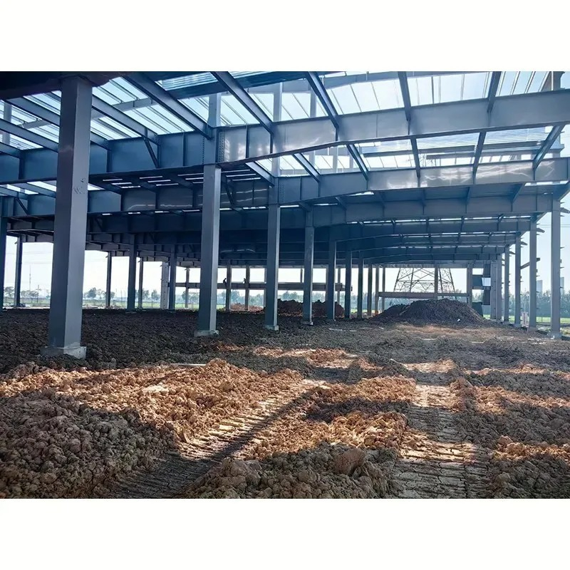 Fábrica de cobertizos de acero ligero de China, estructura de almacén de metal