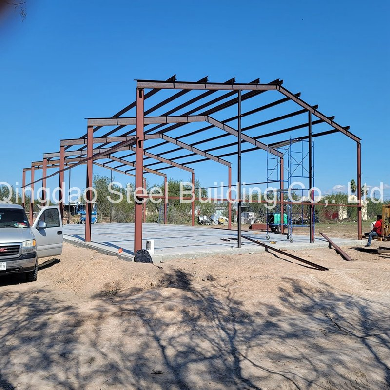Edificio de taller de estructura de acero prefabricada personalizada, almacén de estructura de acero industrial